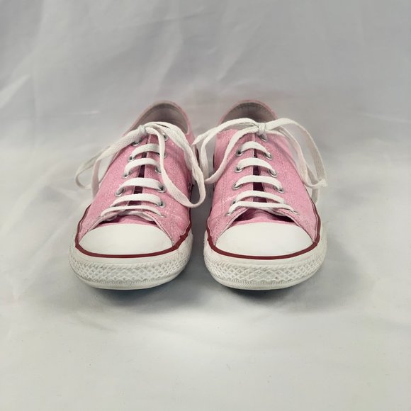 Chuck Taylor All-Star Sparkle Pink Coated Canvas Lows - Junior size 5 - Picture 3 of 6